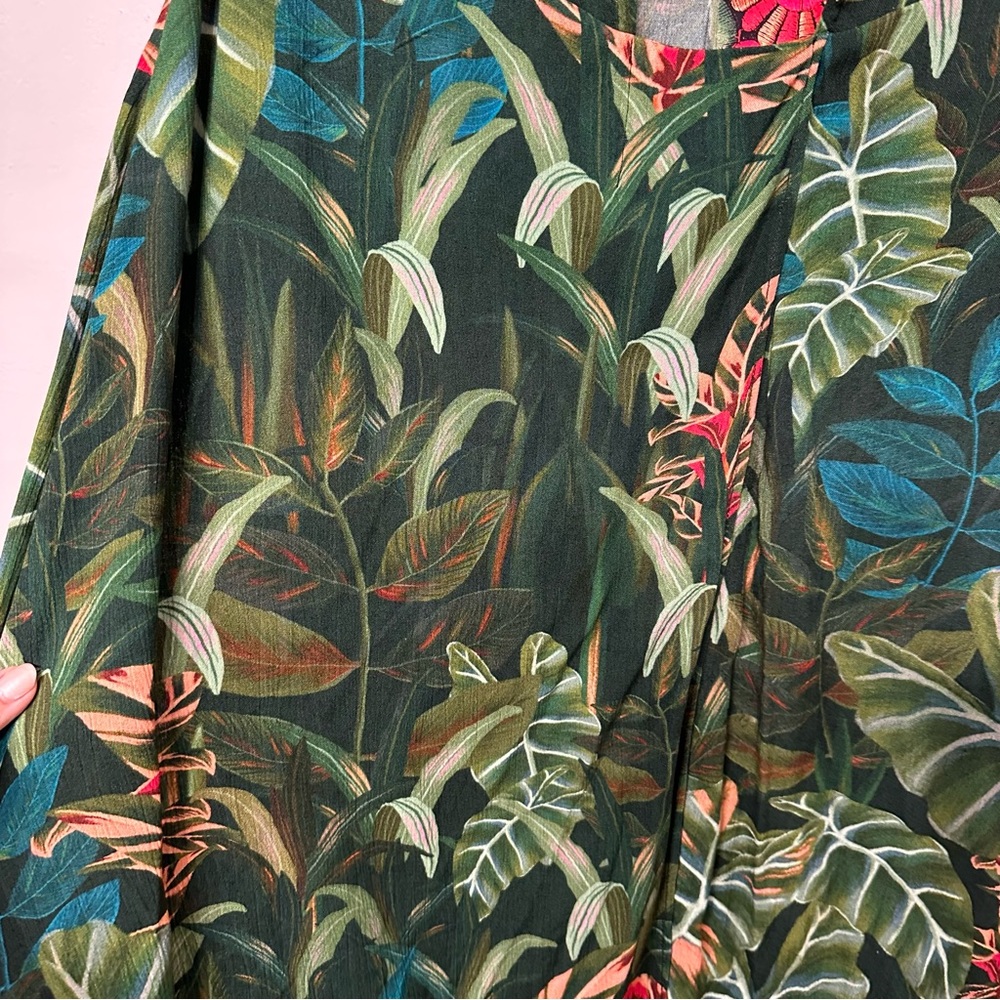 NWT Farm Rio Anthropologie Foliage Jungle Cutout Dress - Picture 10 of 12